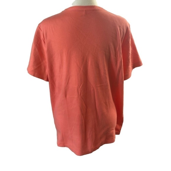 White Stag Cotton Tee Women XL Orange Scoop Neck  Short Sleeve - Picture 4 of 7